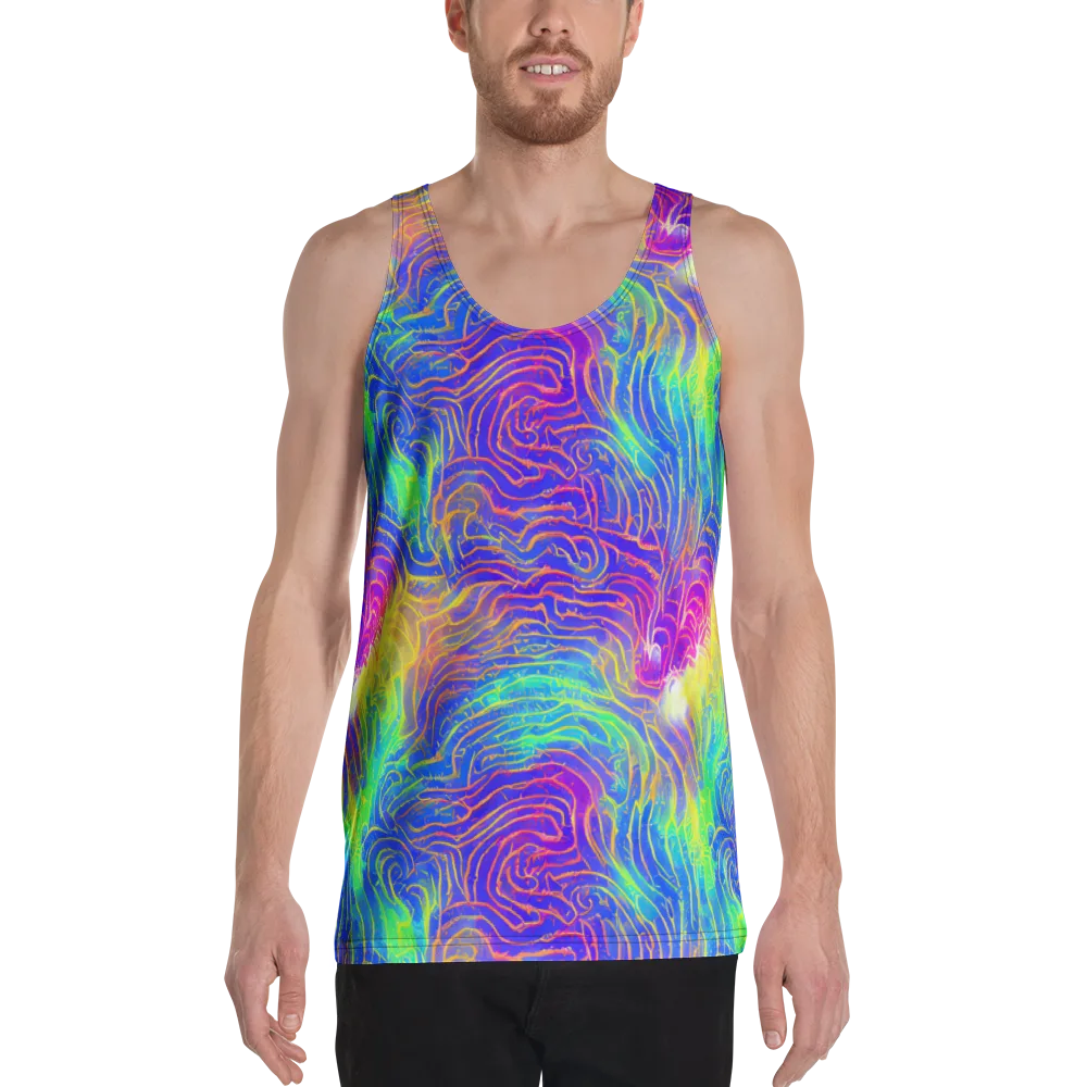 Ultraviolet Waves on Men's Tank Top — Front