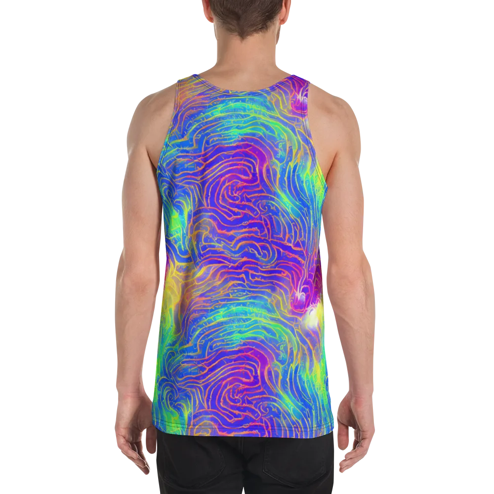 Ultraviolet Waves on Men's Tank Top — Back