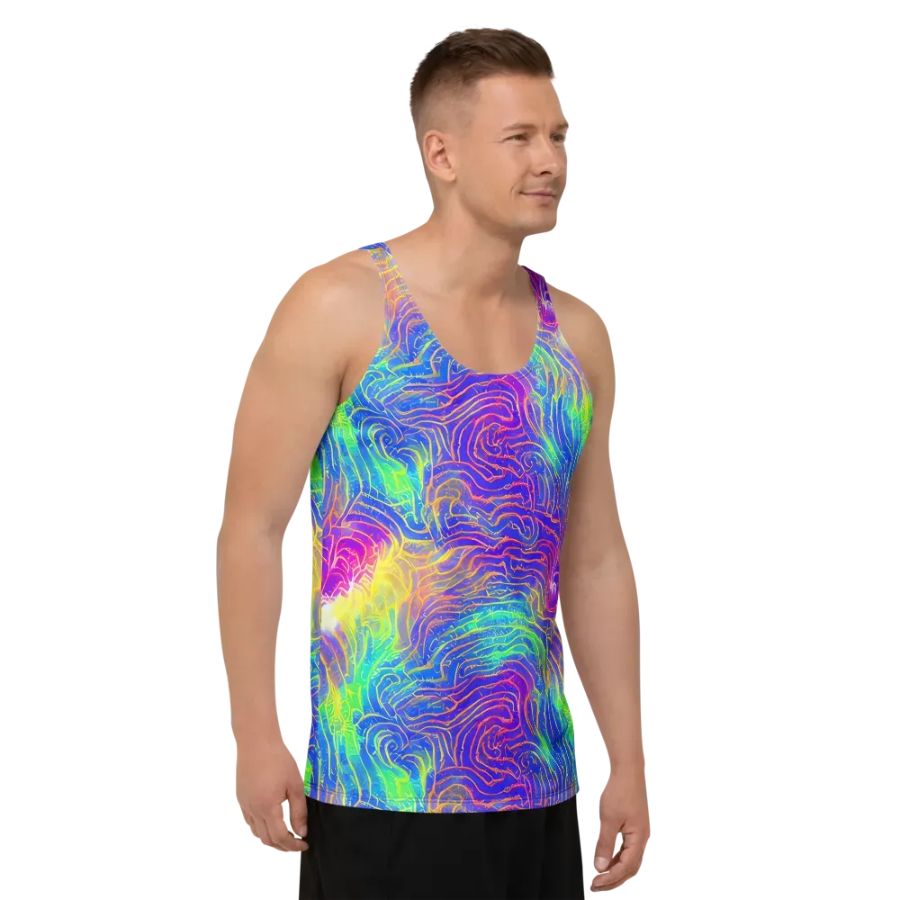 Ultraviolet Waves on Men's Tank Top — Right Front