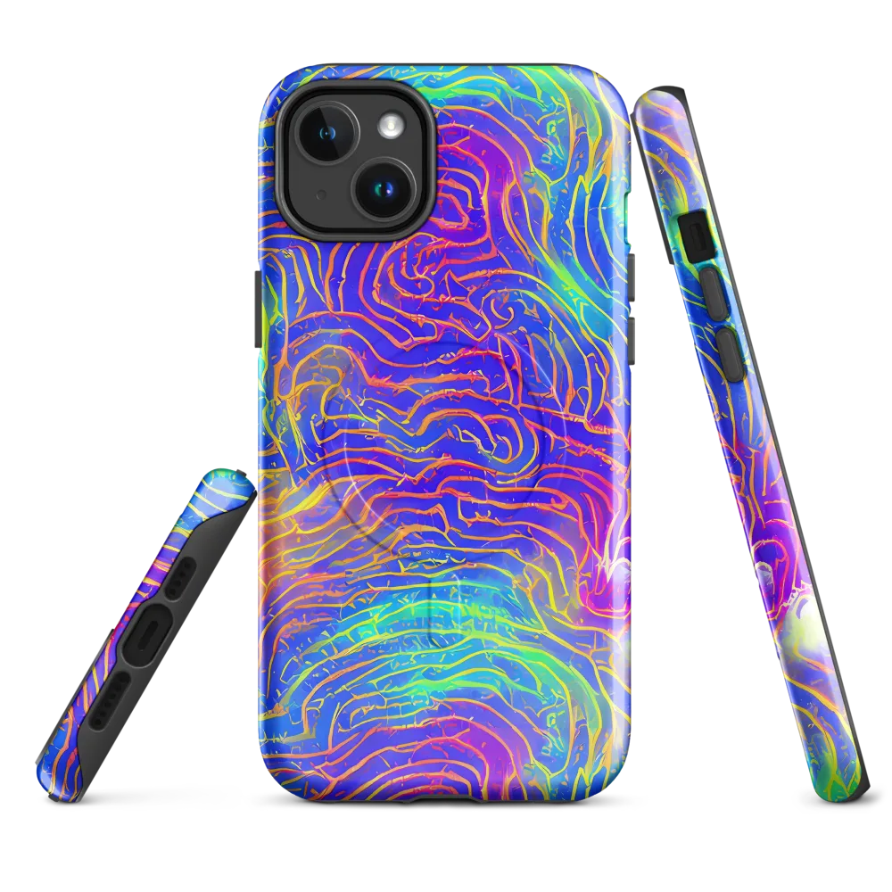 Ultraviolet Waves on MagSafe Tough Case for iPhone® — Front