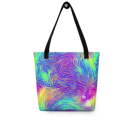 Ultraviolet Waves on a Tote Bag