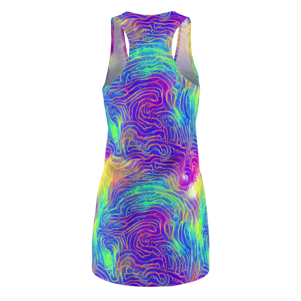Ultraviolet Waves on Racerback Dress — Back