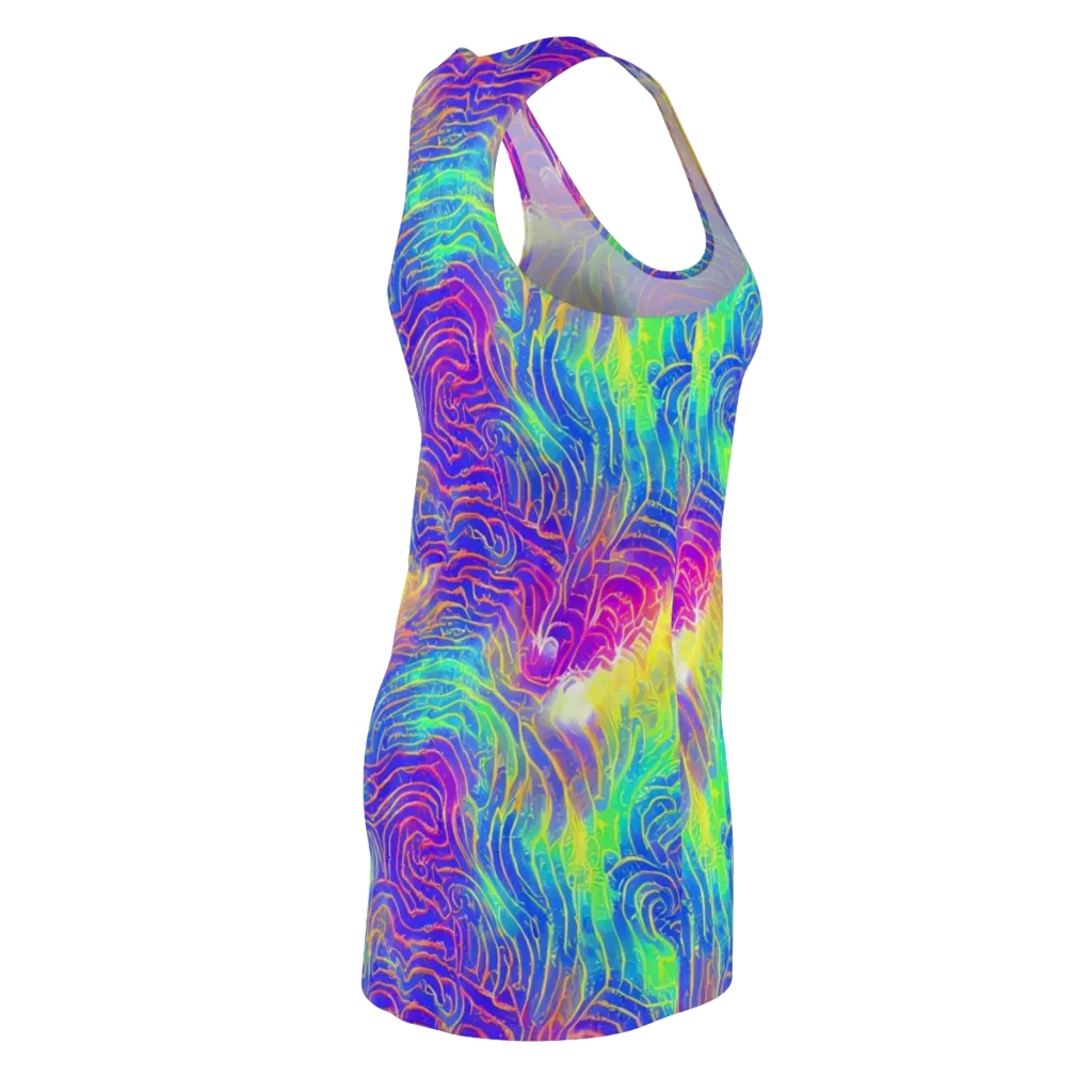 Ultraviolet Waves on Racerback Dress — Back Side