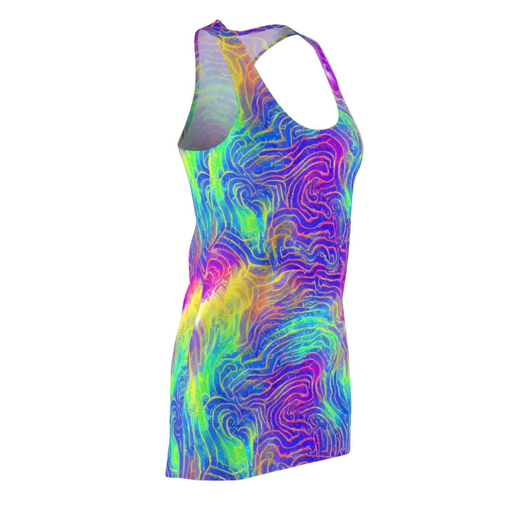 Ultraviolet Waves on Racerback Dress — Front Side