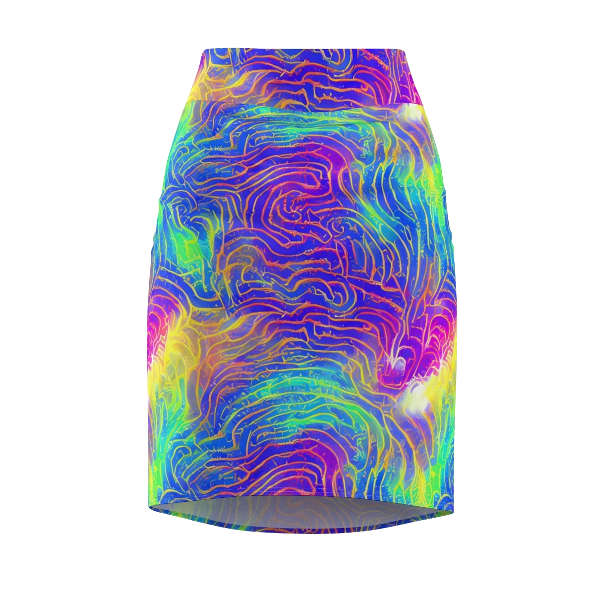 Ultraviolet Waves on Pencil Skirt — Front