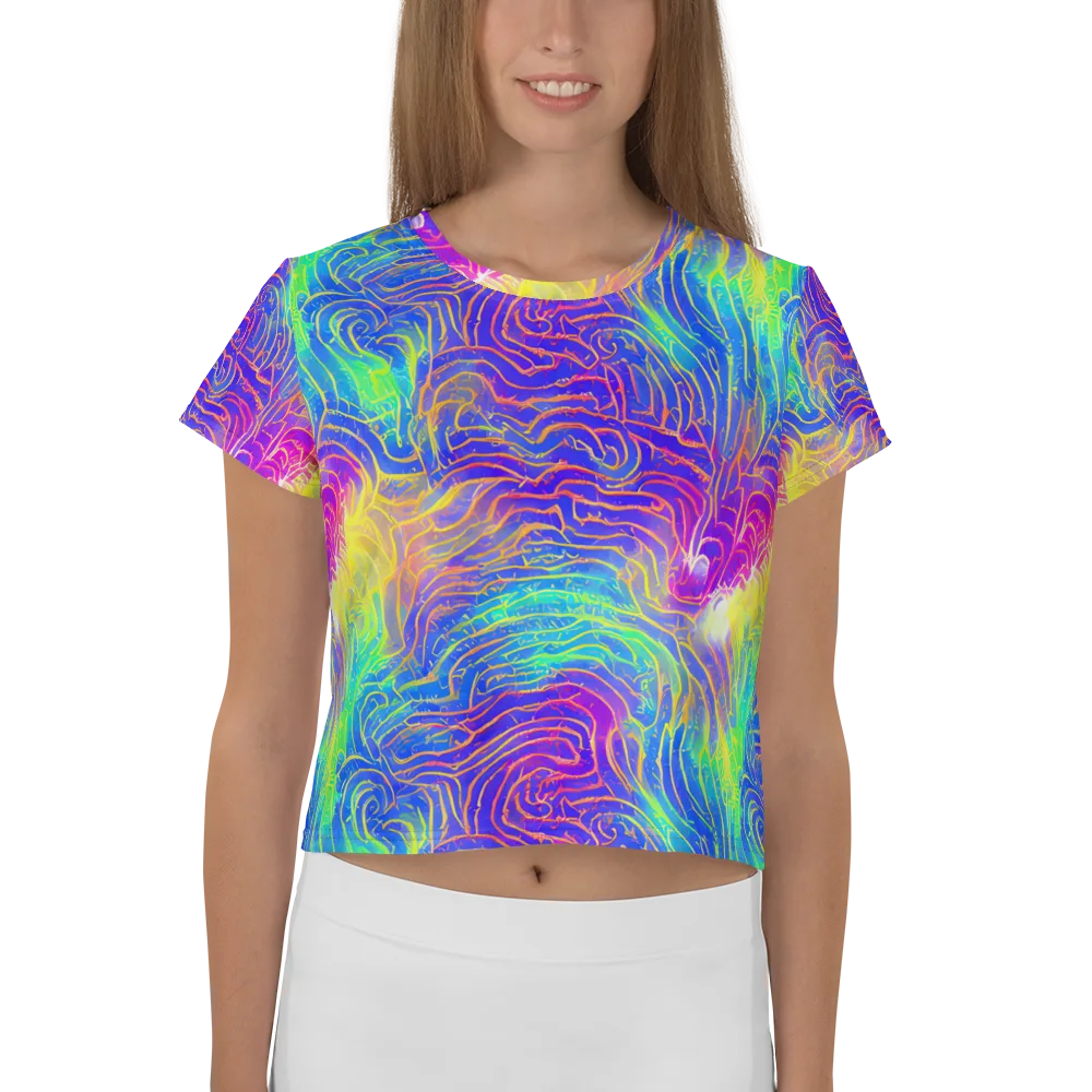 Ultraviolet Waves on Crop Tee — Front