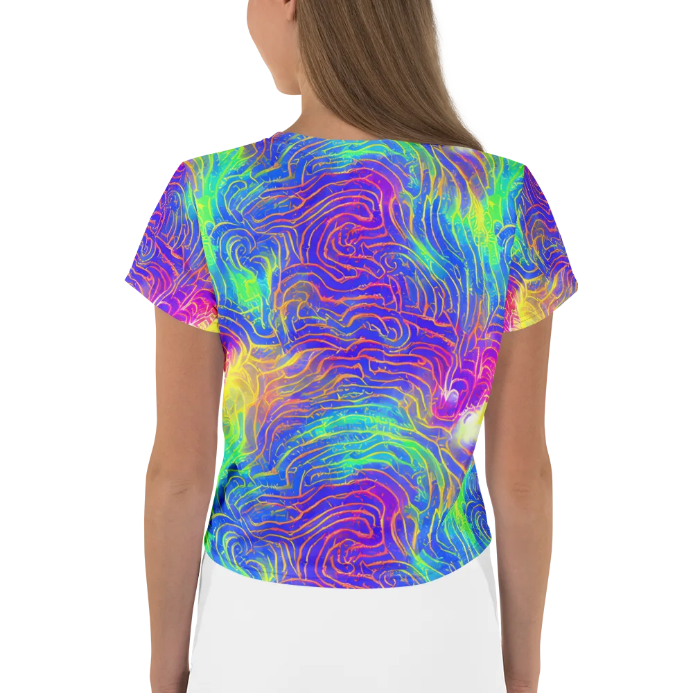 Ultraviolet Waves on Crop Tee — Back