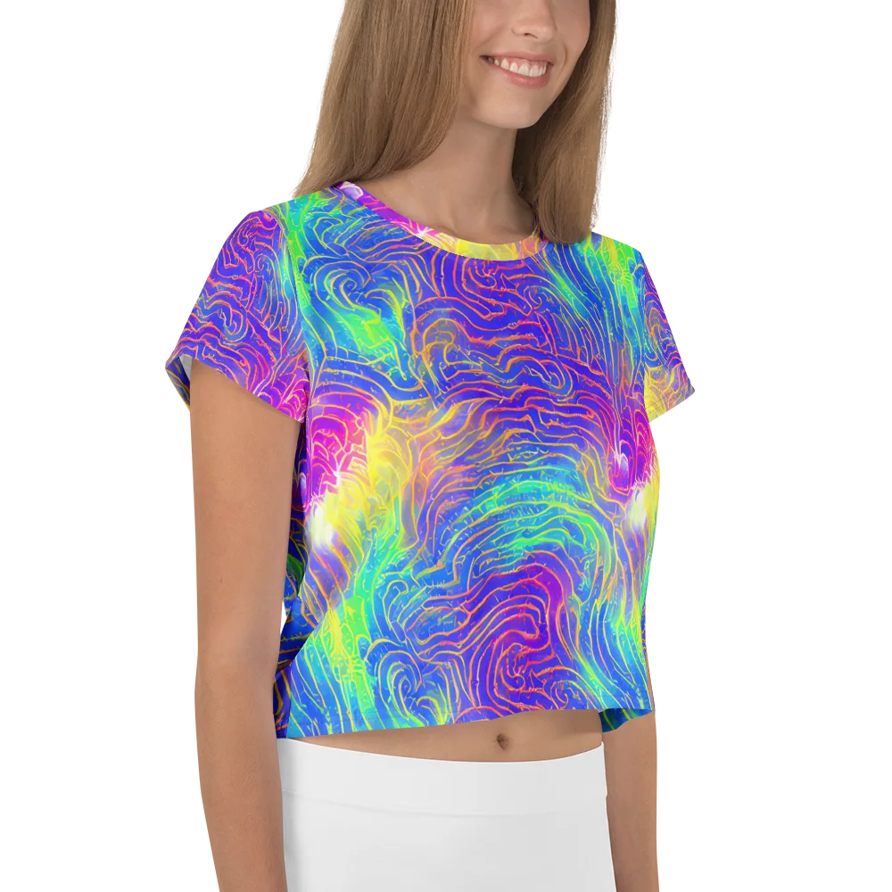 Ultraviolet Waves on Crop Tee — Right