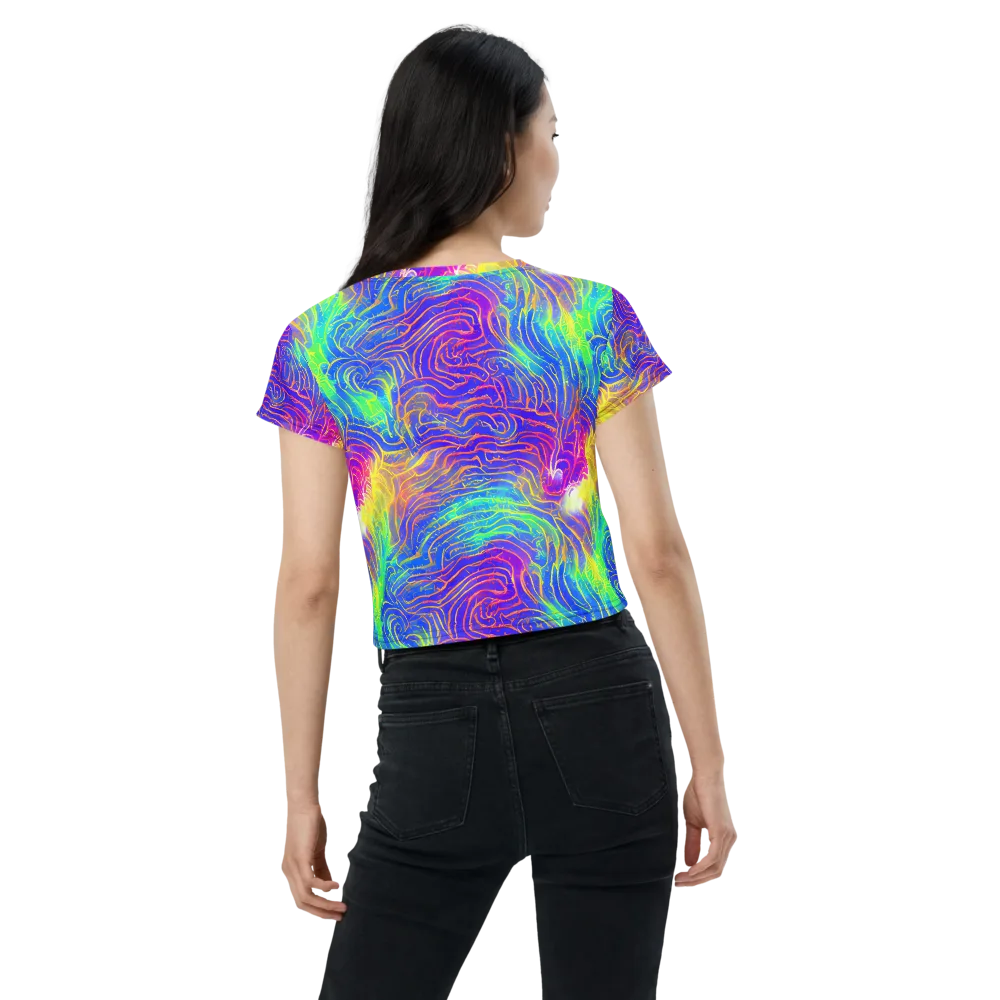Ultraviolet Waves on Crop Tee — Back