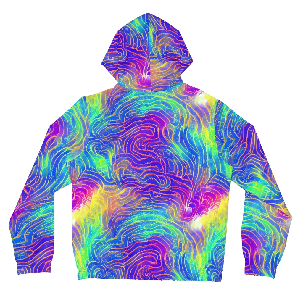 Ultraviolet Waves on Women's Full-Zip Hoodie — Back