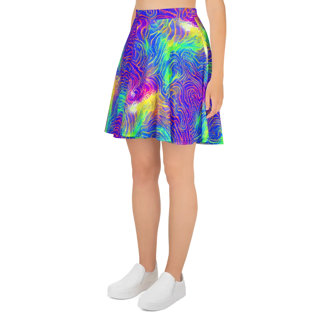 Ultraviolet Waves on Skater Skirt — Left