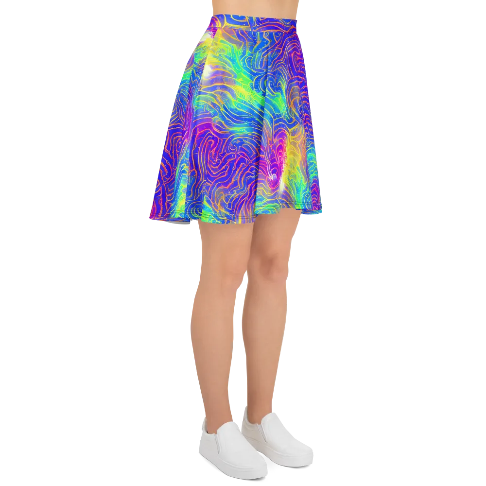 Ultraviolet Waves on Skater Skirt — Right
