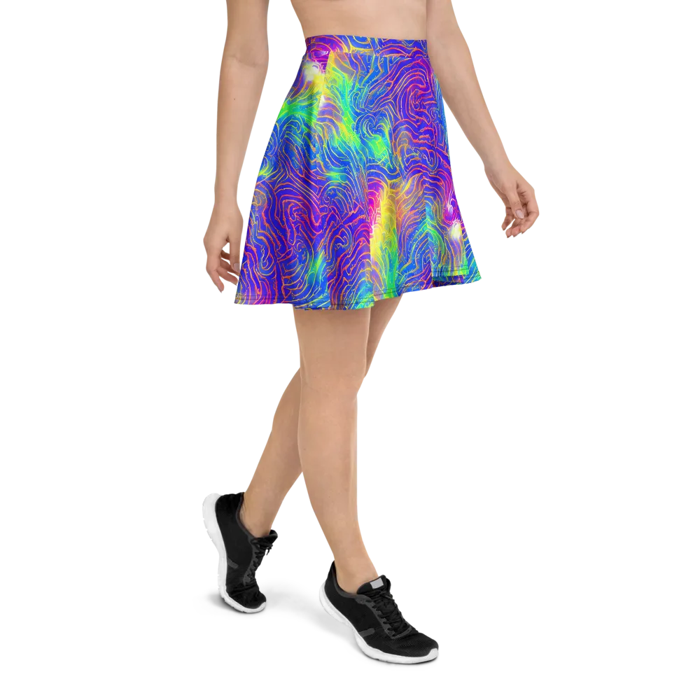 Ultraviolet Waves on Skater Skirt — Right