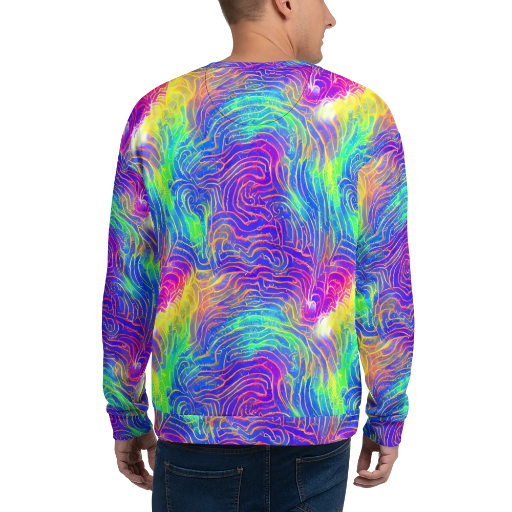 Ultraviolet Waves on Sweatshirt — Back