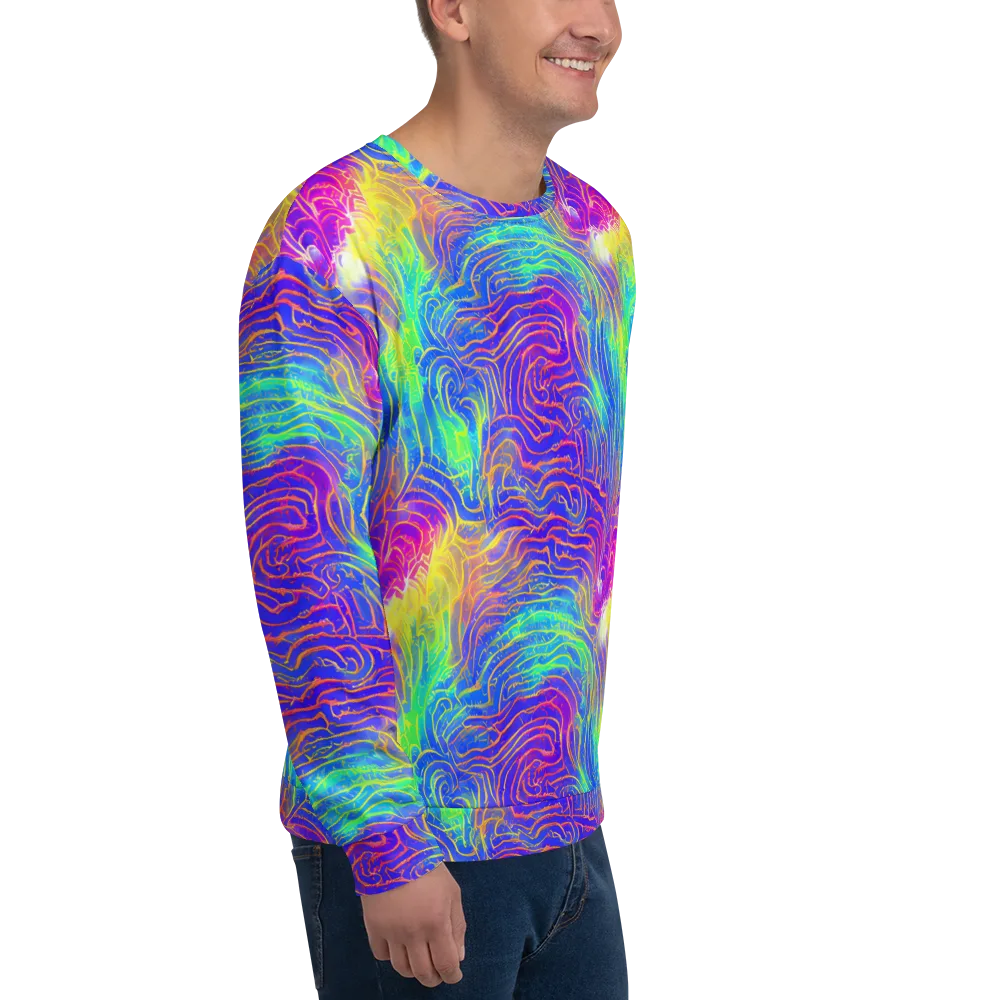 Ultraviolet Waves on Sweatshirt — Right Front