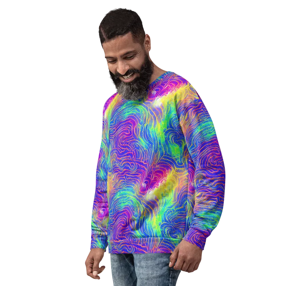 Ultraviolet Waves on Sweatshirt — Left Front