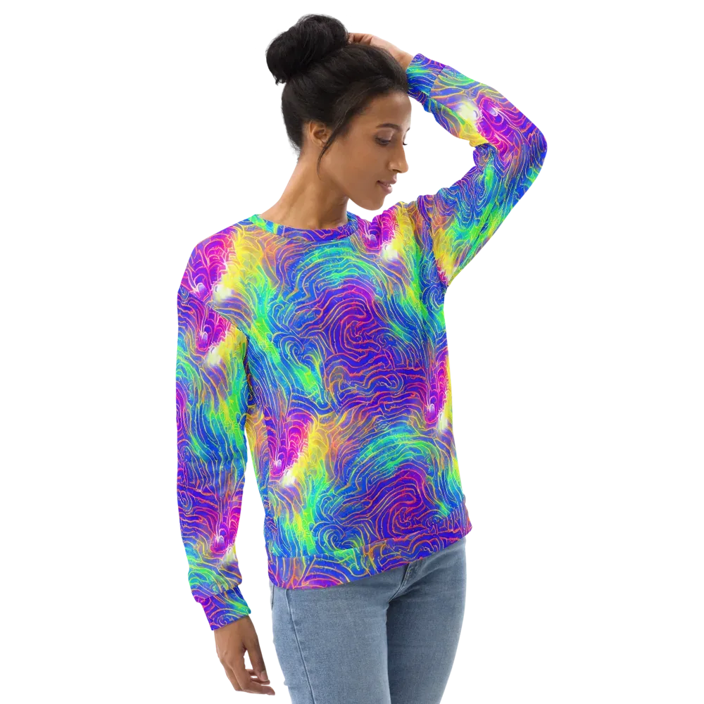 Ultraviolet Waves on Sweatshirt — Right Front