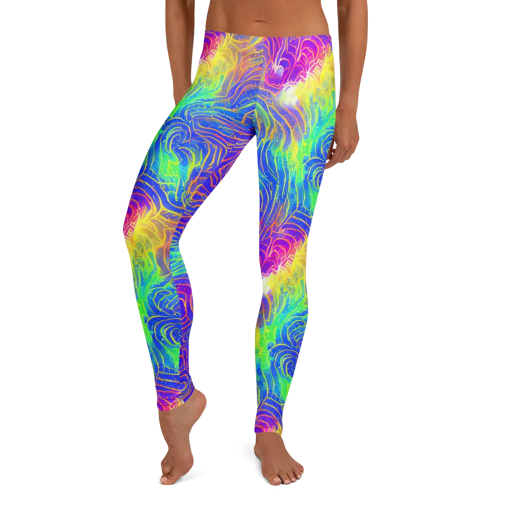 Ultraviolet Waves on Leggings — Front