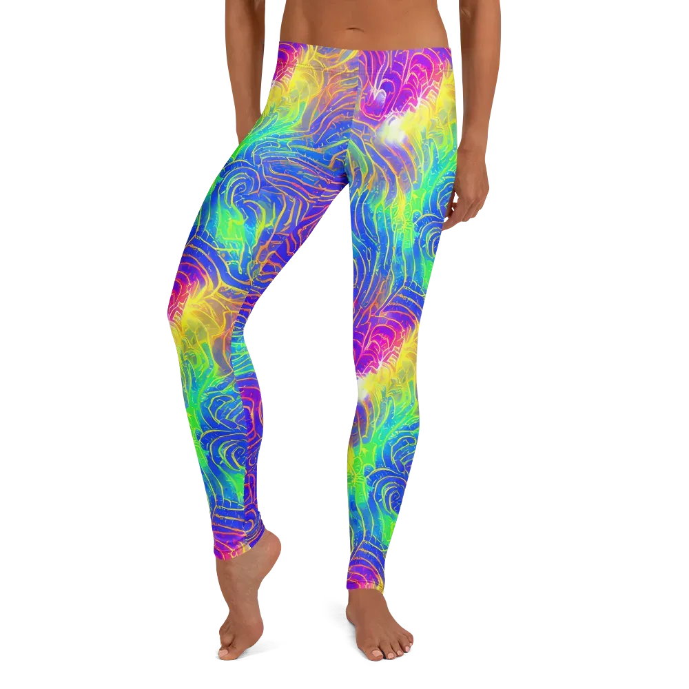 Ultraviolet Waves on Leggings — Front
