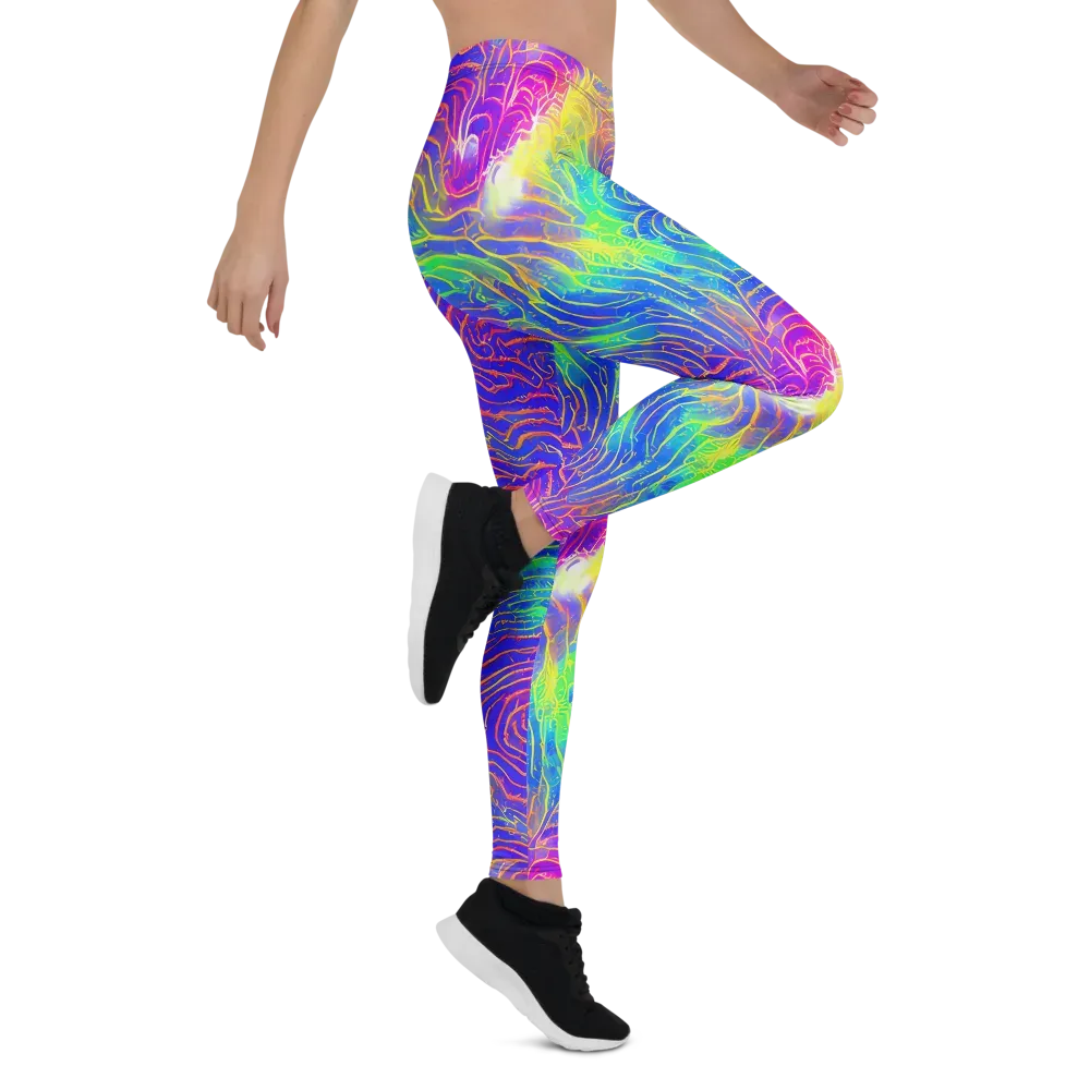 Ultraviolet Waves on Leggings — Right