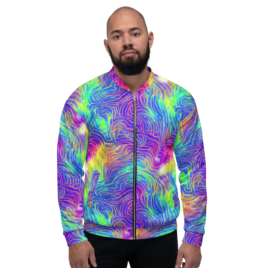 Ultraviolet Waves on Bomber Jacket — Front