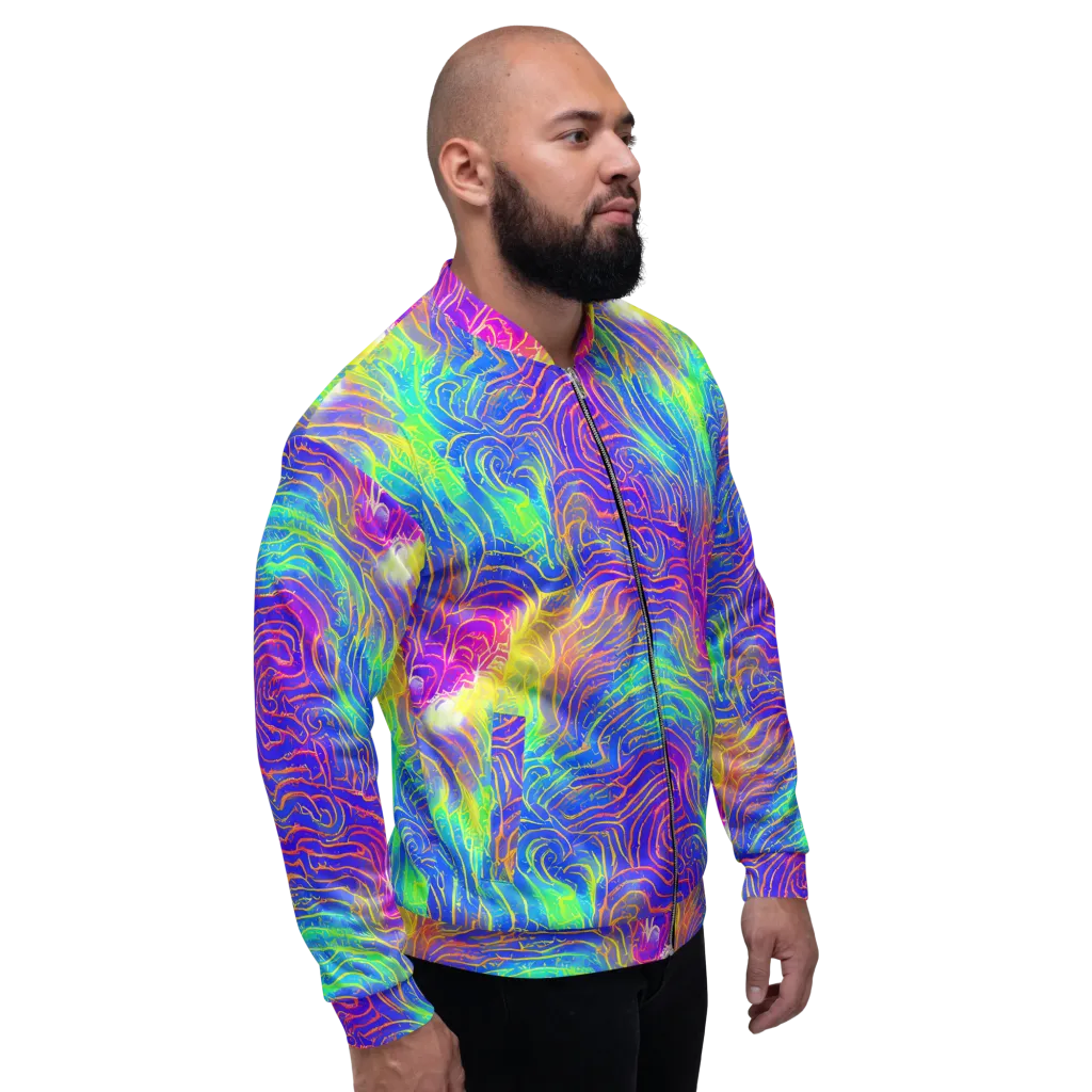 Ultraviolet Waves on Bomber Jacket — Right