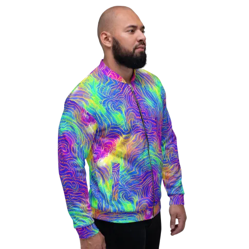 Ultraviolet Waves on a Bomber Jacket
