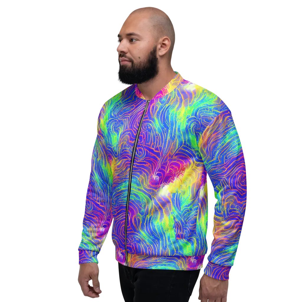 Ultraviolet Waves on Bomber Jacket — Left