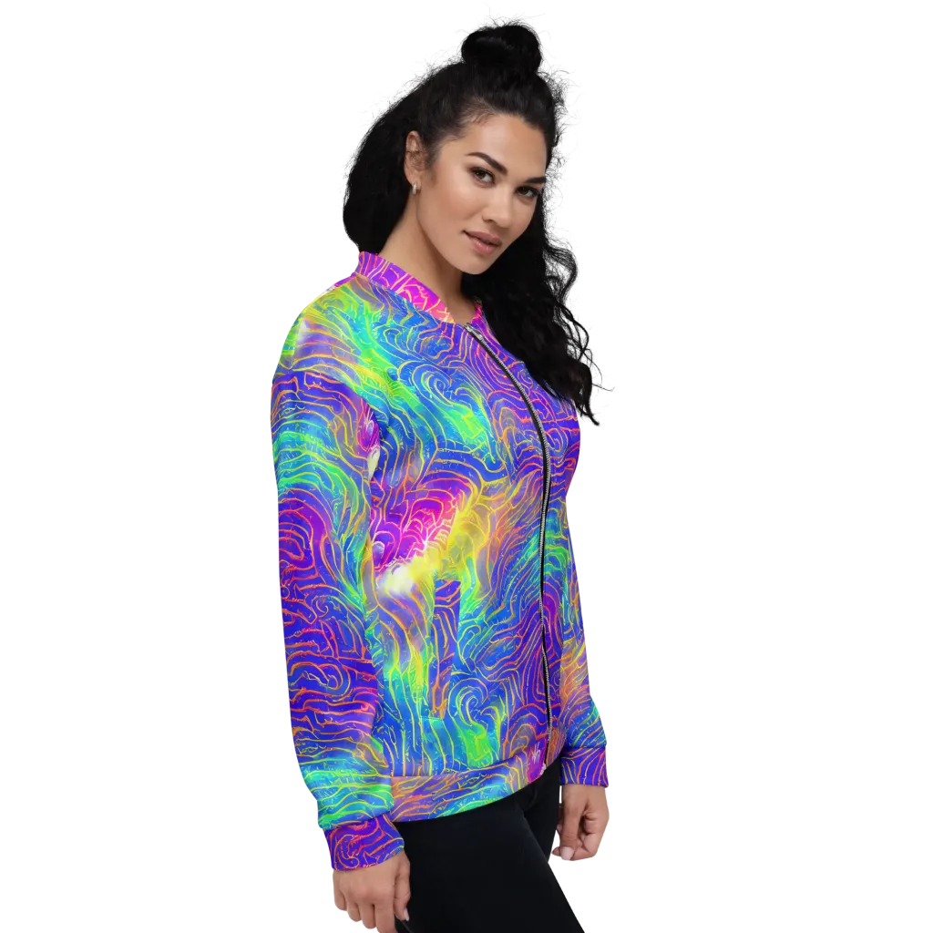 Ultraviolet Waves on Bomber Jacket — Right