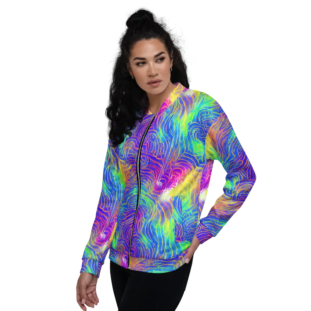 Ultraviolet Waves on Bomber Jacket — Left