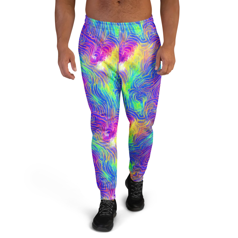 Ultraviolet Waves on Men's Joggers — Front