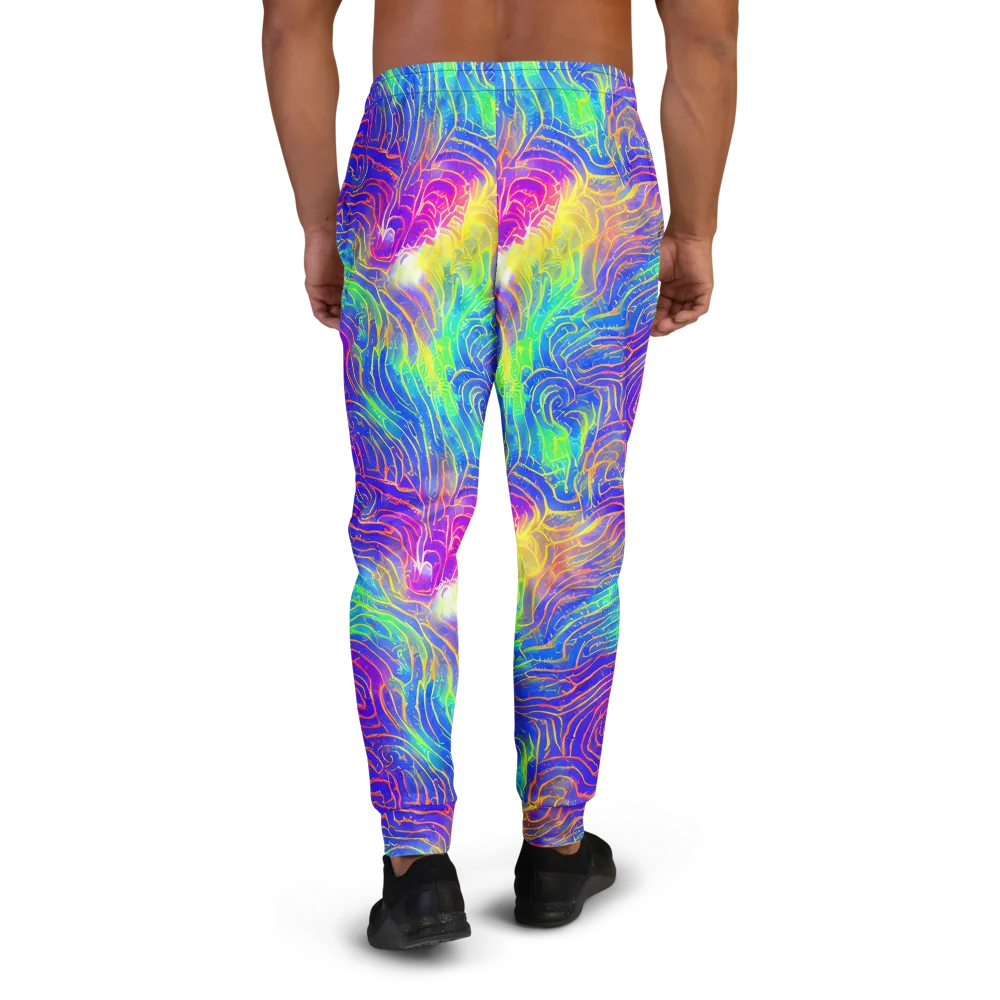 Ultraviolet Waves on Men's Joggers — Back