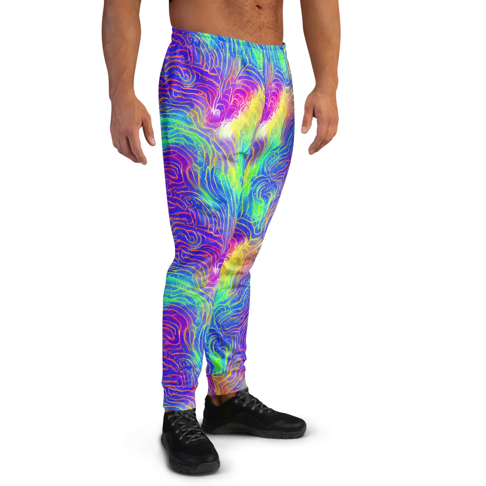 Ultraviolet Waves on Men's Joggers — Right