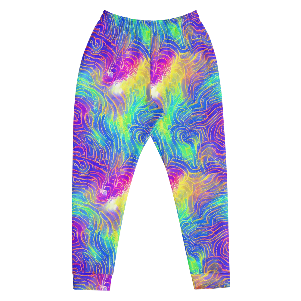 Ultraviolet Waves on Men's Joggers — Front
