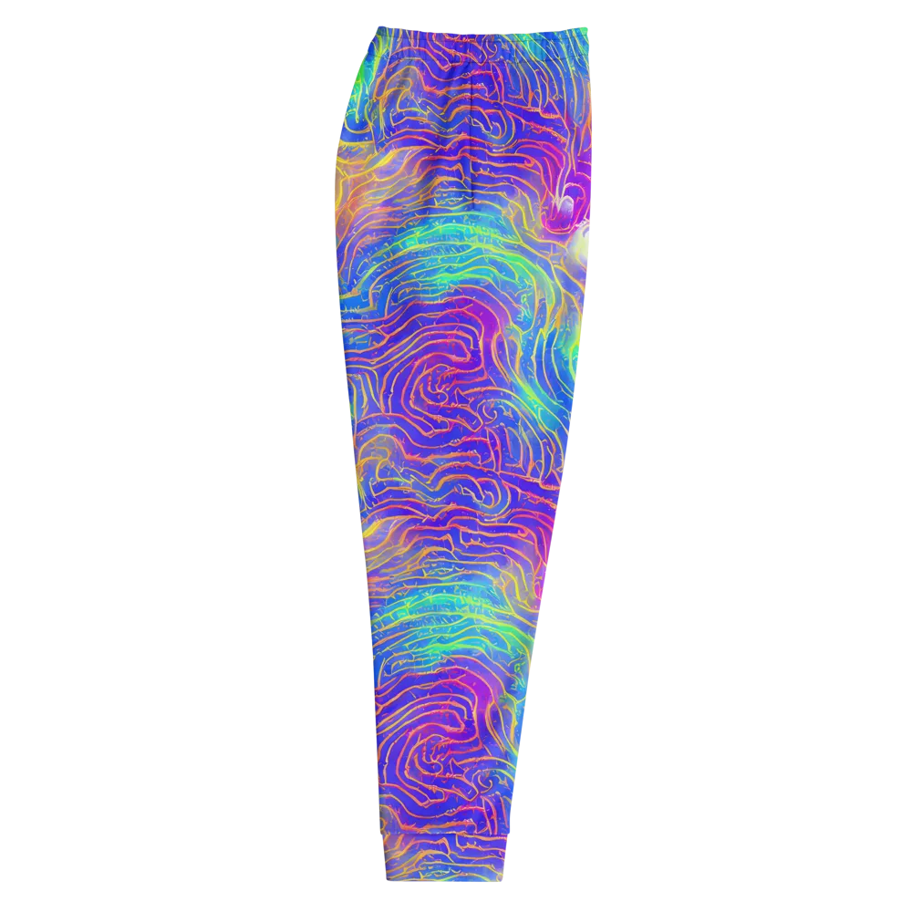 Ultraviolet Waves on Men's Joggers — Right