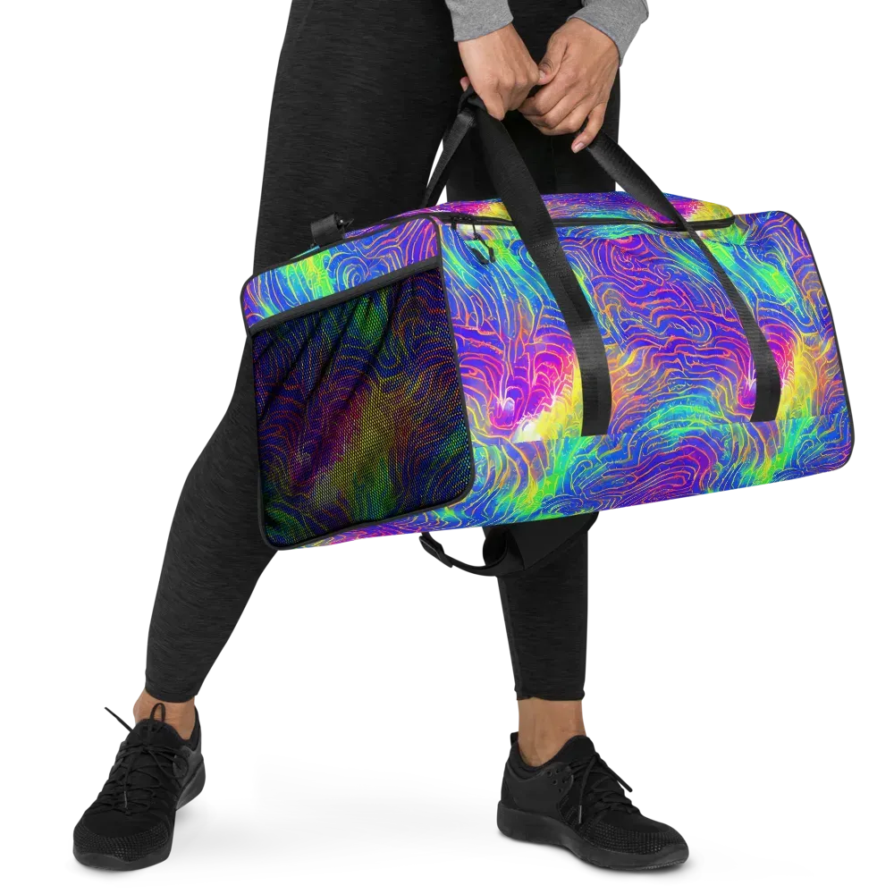 Ultraviolet Waves on Duffle Bag — Right Front