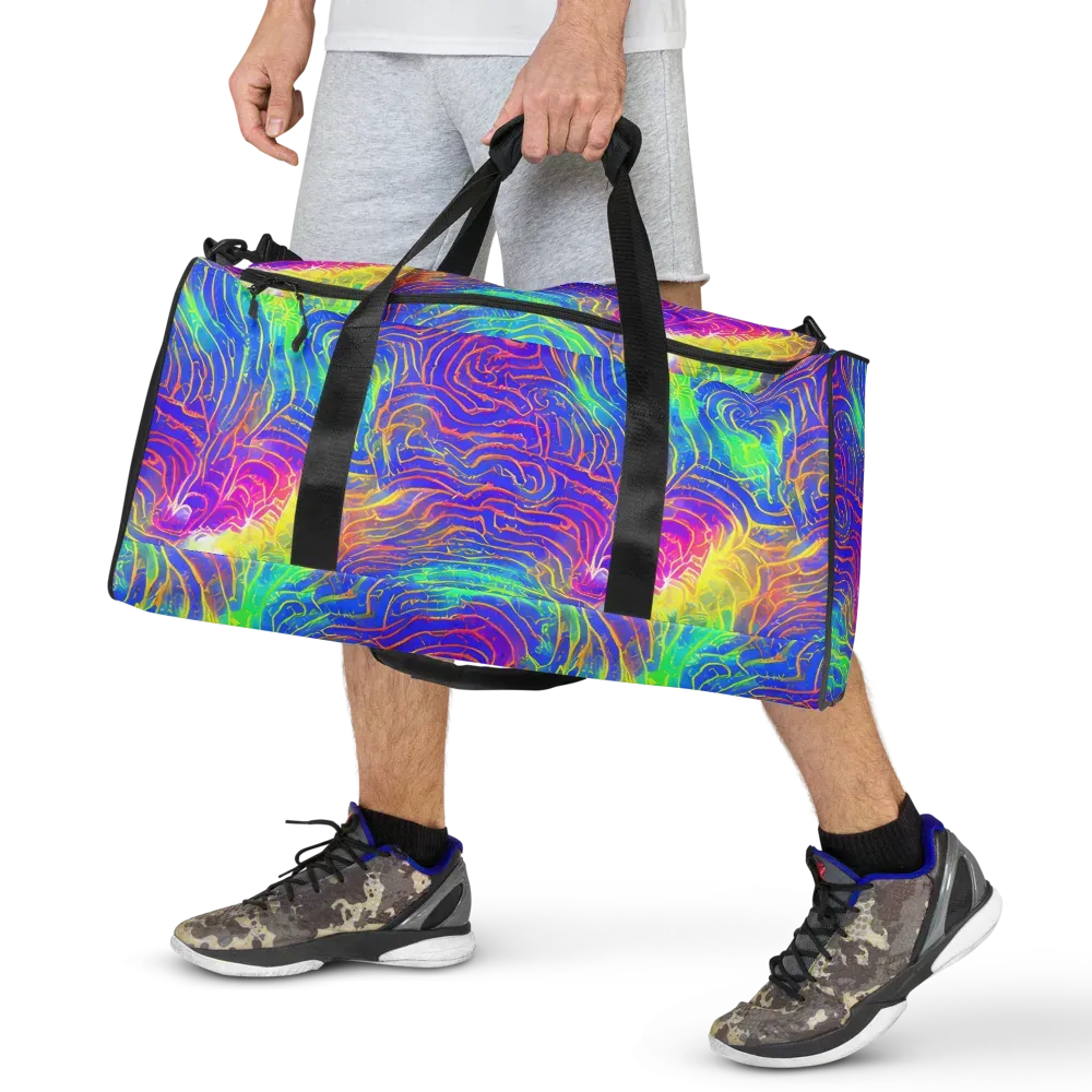 Ultraviolet Waves on Duffle Bag — Front