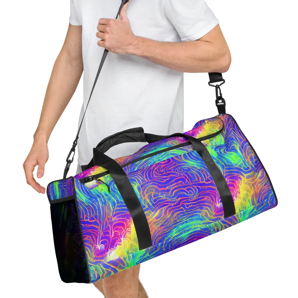 Ultraviolet Waves on Duffle Bag — Right Front