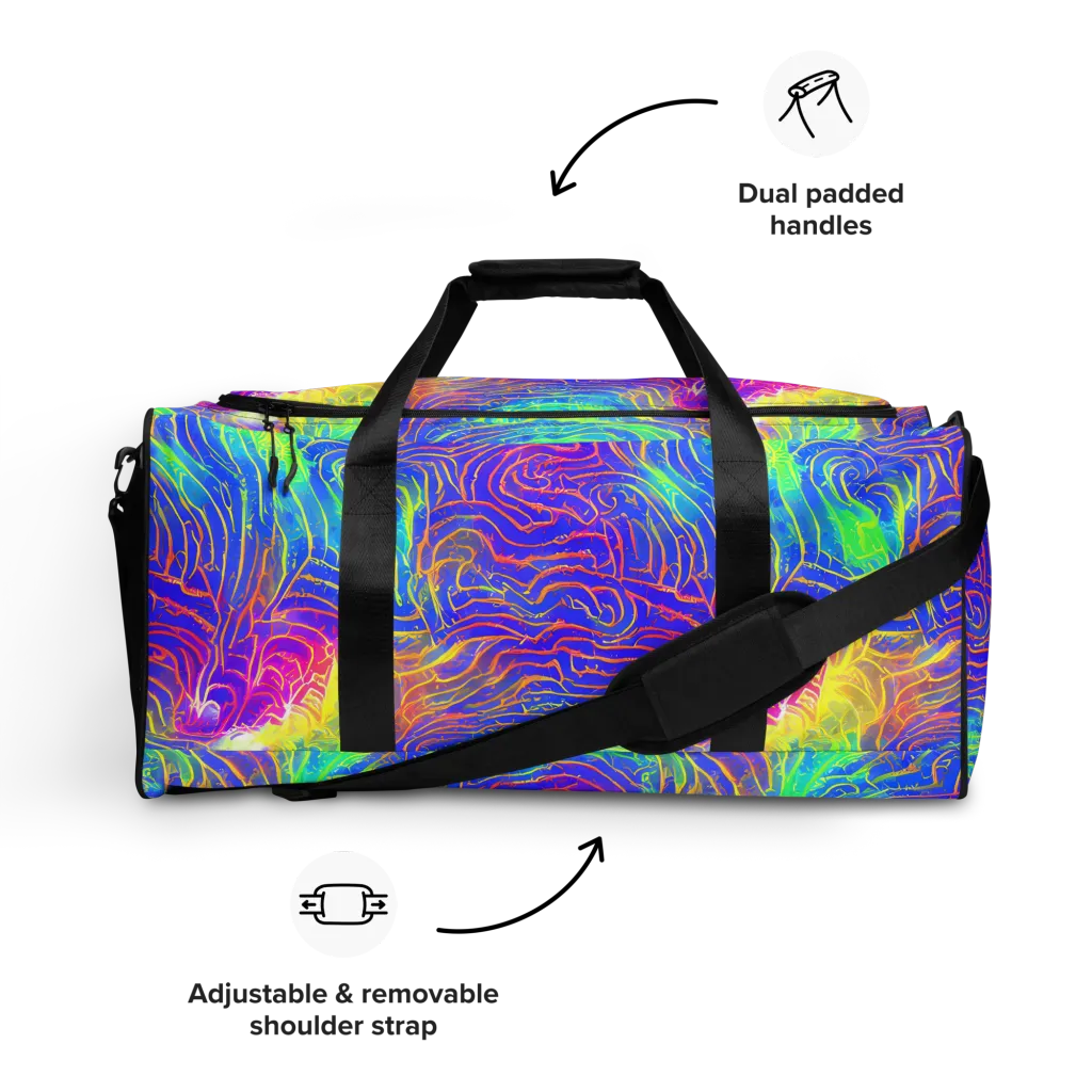 Ultraviolet Waves on Duffle Bag — Front