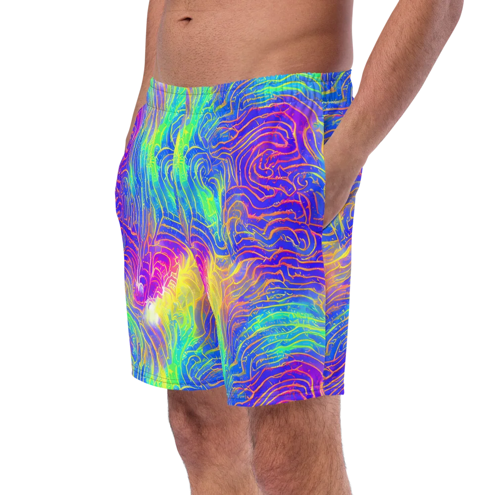 Ultraviolet Waves on Swim Trunks — Left Front