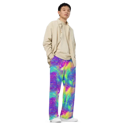 Ultraviolet Waves on a Wide-Leg Pants