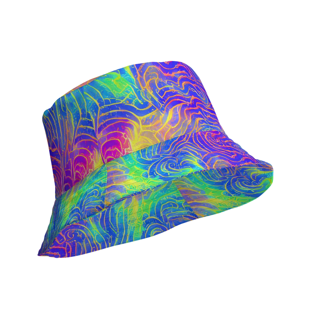 Ultraviolet Waves on Reversible Bucket Hat — Product details Outside