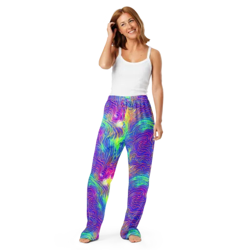 Ultraviolet Waves on a Women's Pajama Pants
