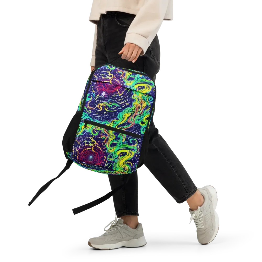 Neon Whirlwind on Utility Backpack — Front