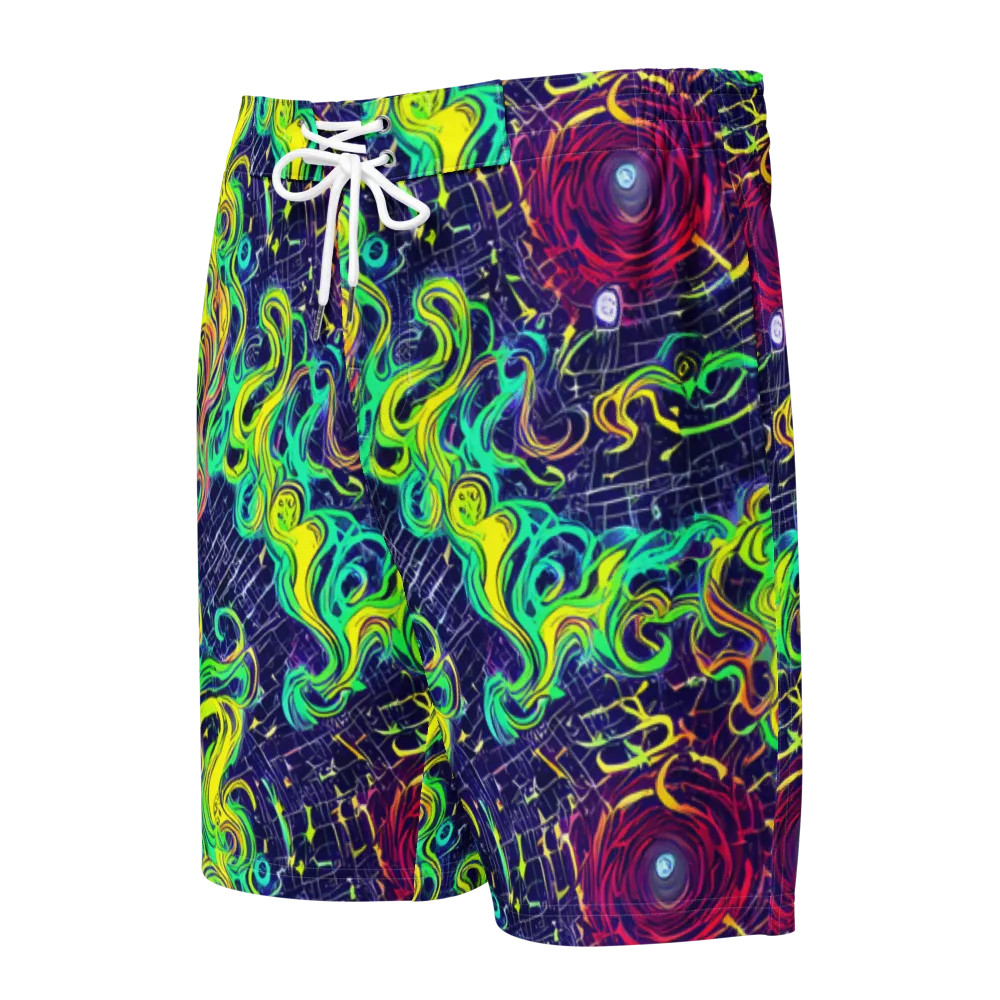 Neon Whirlwind on Men's Board Shorts — Front