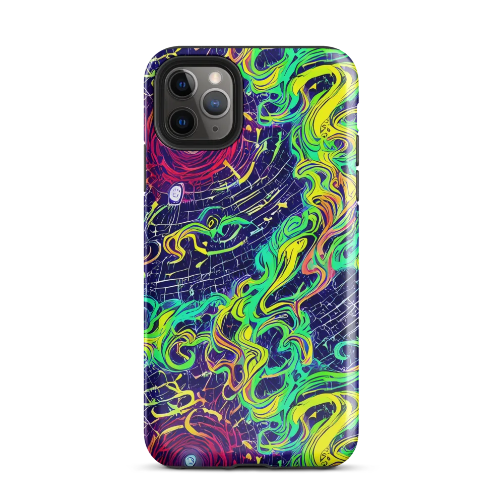 Neon Whirlwind on Tough Case for iPhone® — Front