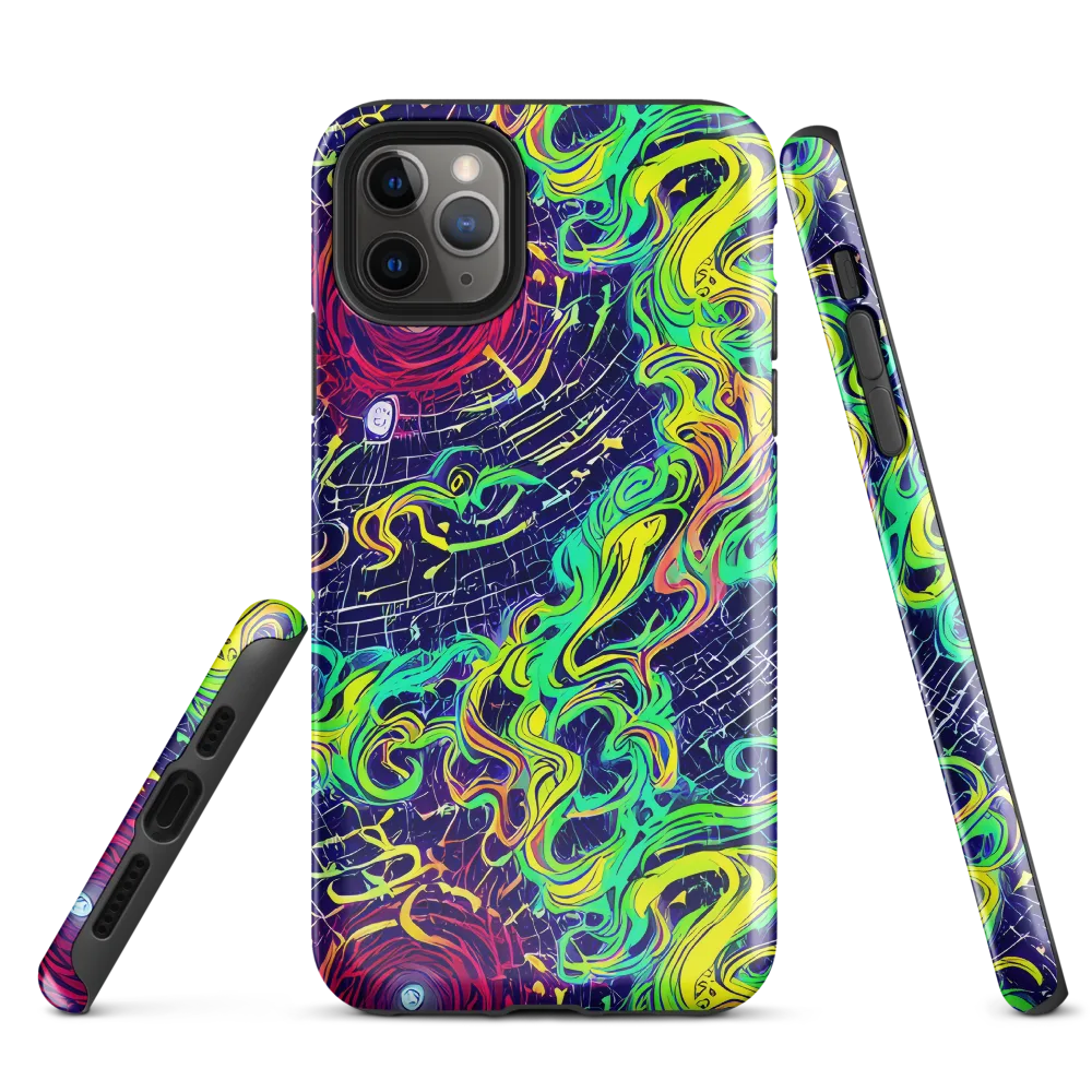 Neon Whirlwind on Tough Case for iPhone® — Front