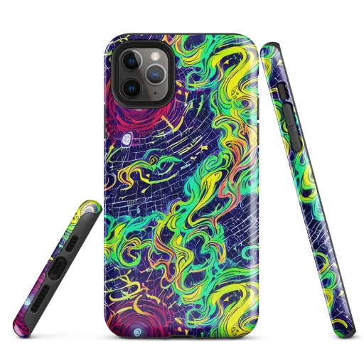 Neon Whirlwind on a Tough Case for iPhone®