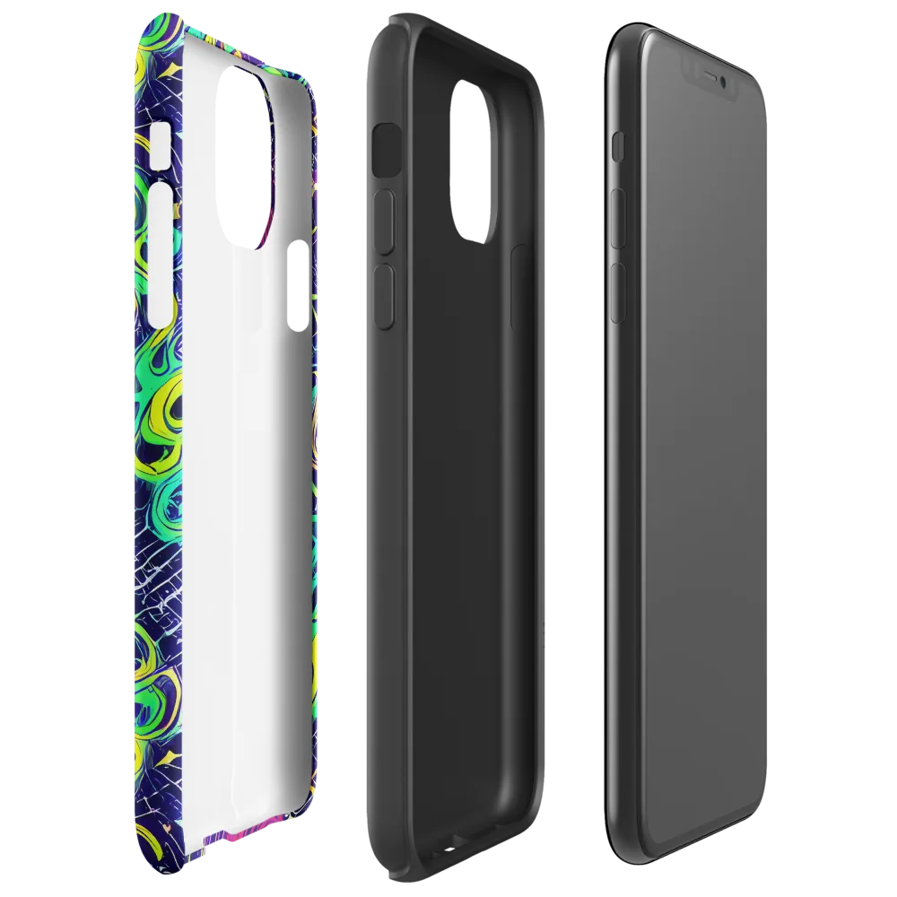 Neon Whirlwind on Tough Case for iPhone® — Right
