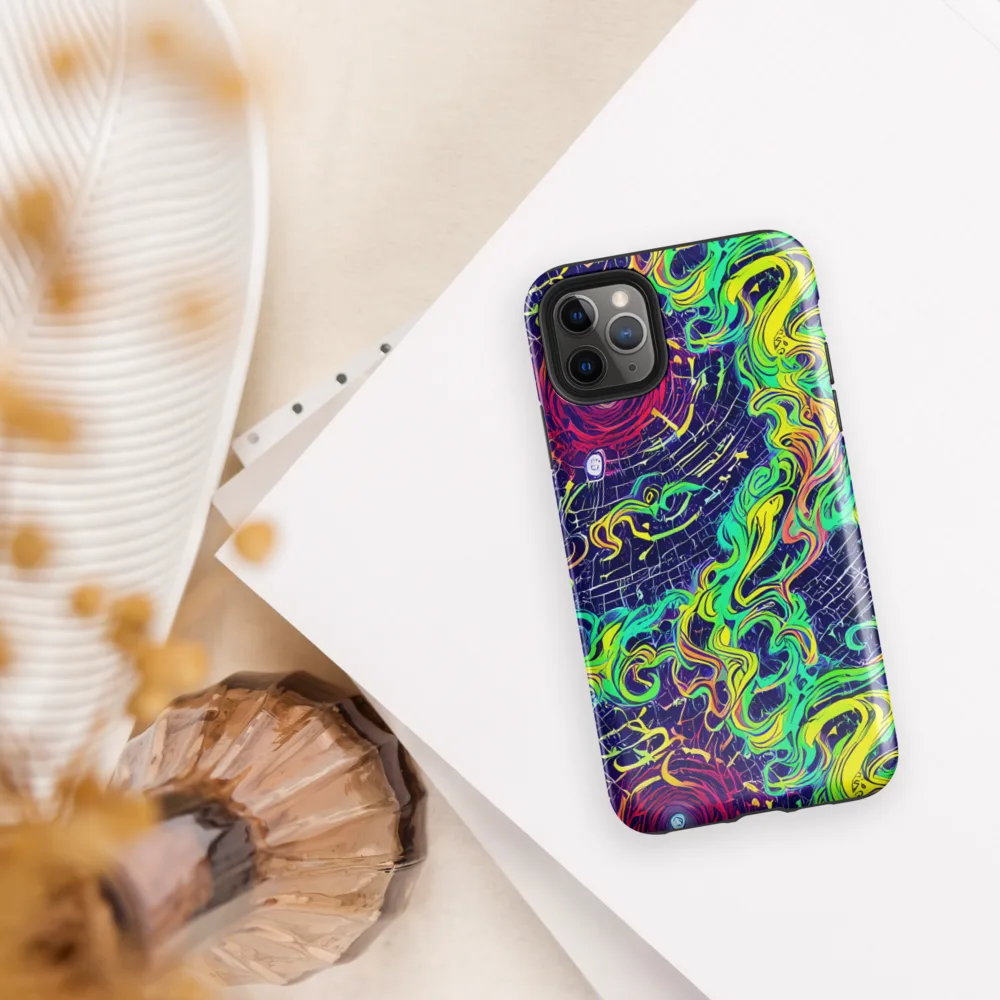 Neon Whirlwind on Tough Case for iPhone® — Front